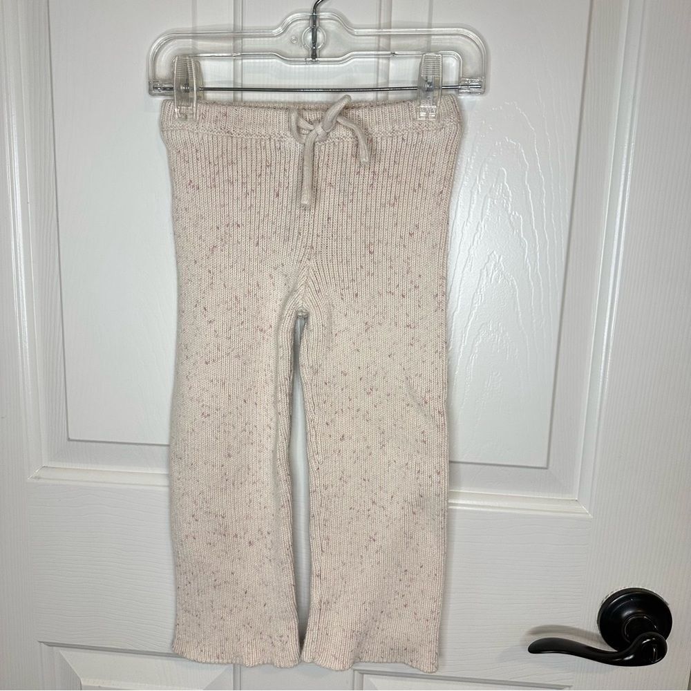 Jamie Kay Pastel Fleck Creme Pink Morgan Knit Pant Sz 3Y Prairie Cottage Preppy